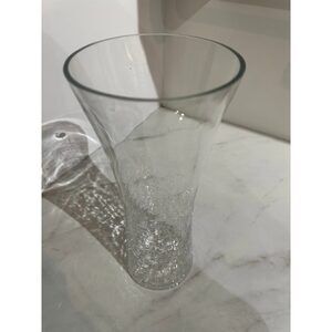 Large Crackle Crystal Vase